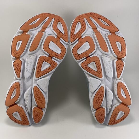 Hoka One One Bondi 8 Running Shoes Womens Size 10.5 B Summer Song Blue Yellow - Picture 7 of 11